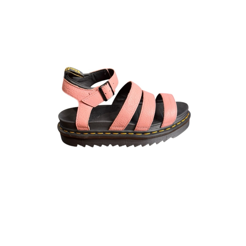 Women's Dr. Martens Blaire Peach Black Platform Sandals US 9